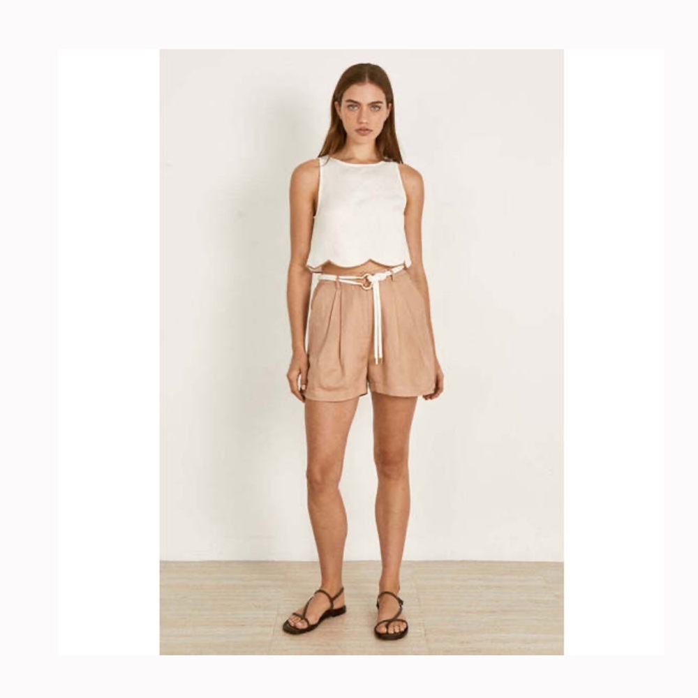 MonRenn Fresco Shorts in biscuit